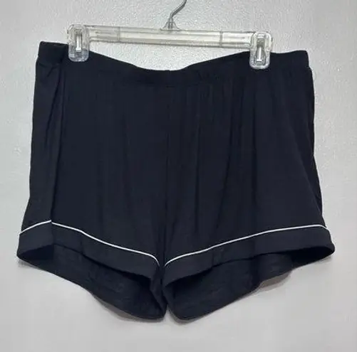 Nordstrom  Lounge Shorts Women's L Black Stretch Casual Pull On New