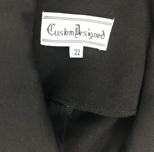 Women's Custom Design Hand Made Blazer Jacket Black &White Vintage SZ 22 / XXL