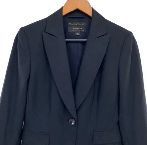 Tahari Arthur S. Levine Calvin Navy Blue Pinstripe Blazer Jacket New