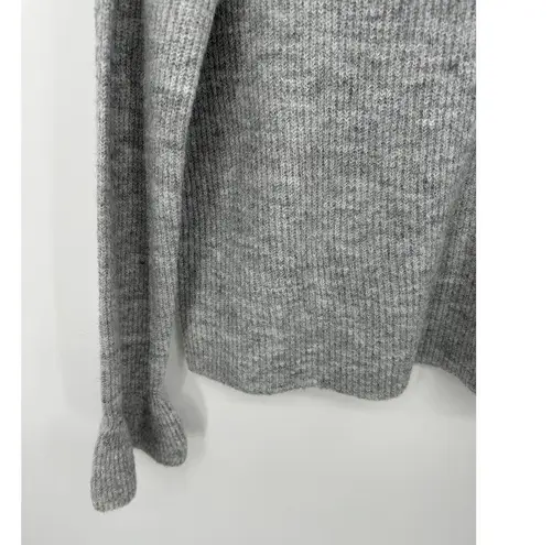 VERO MODA Sweater Women Small NWT Light Grey Melange Simone Long Sleeve Ruffle