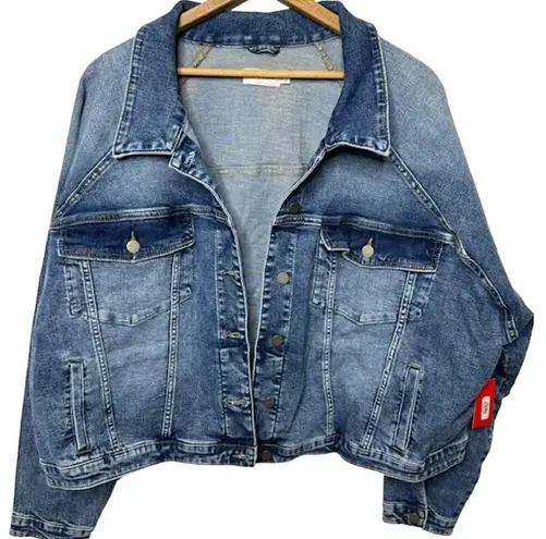 Molly & Isadora NWT Target Plus Size Denim Trucker Jacket in Medium Wash Size 4X Blue