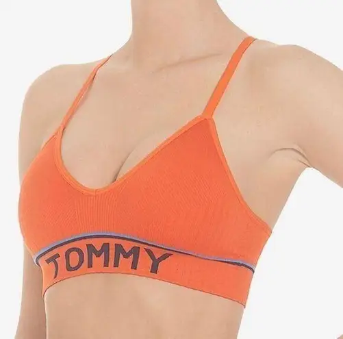 Tommy Hilfiger Tommy Hillfiger seamless orange logo triangle bra