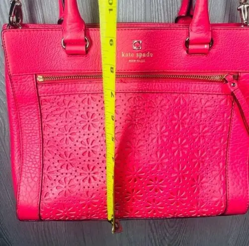 Kate Spade  Perri Lane Romy Cabaret Pink Leather Satchel shoulder bag purse cross