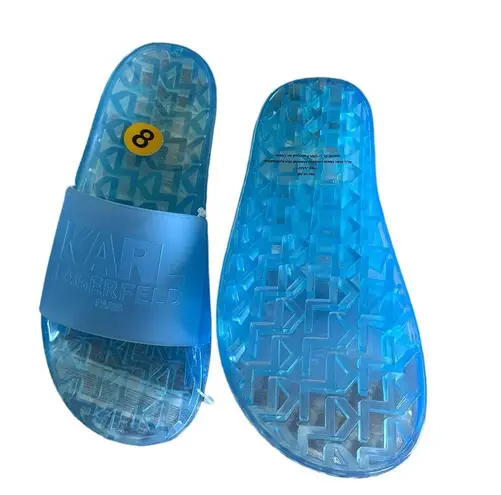 Karl Lagerfeld NEW PARIS Tayla Monogram Slides BLUE LOGO