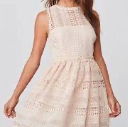 BB Dakota  Elissa Ivory Lace Fit and Flare Dress, NWT