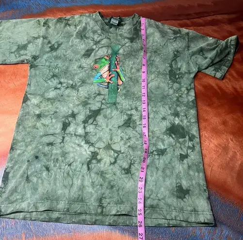 Vintage Costa Rica Tie Dye Green Tree Frog Graphic T