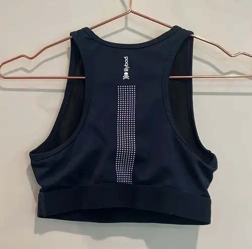 Lilybod Soul Cycle Navy Blue Purple Racerback Sports Bra