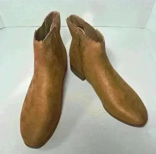 Charter Club NWB Womens Brown Goring Scalloped Daxi Round Toe Block Heel Sz 7