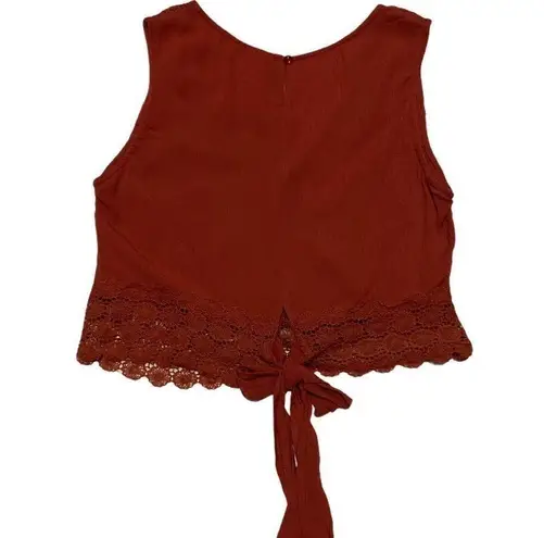 Self Esteem  Rusty Sleeveless Lace Baby Crop Tee