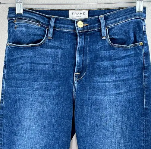 frame denim Frame Le High Straight Fortuna Step Hem Denim Blue Jeans Size 28