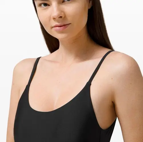 Lululemon  Waterside Black One-Piece Swimsuit B/C Cup, Medium Bum Coverage - S