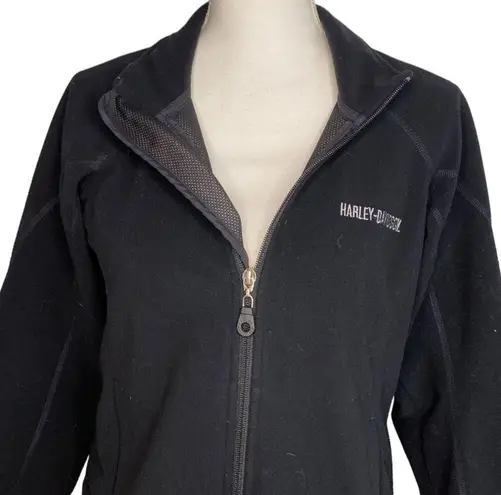 Harley Davidson  Riding Jacket Fleece Wind Stopper Black Coat Women's Size Small