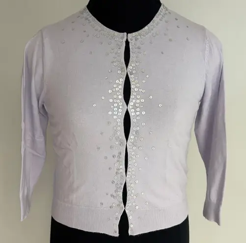 Isaac Mizrahi Cropped Sequins Cardigan Sweater NWOT