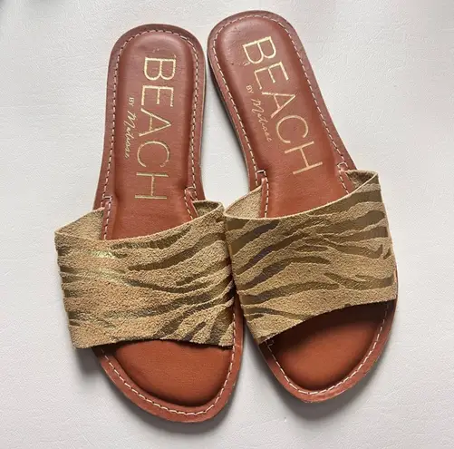 Beach By Matisse Womens Golden Cabana Sandals Sz 7 Gold