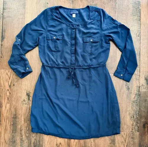 simply styled by SEARS, blue drawstring waist dress, size XL