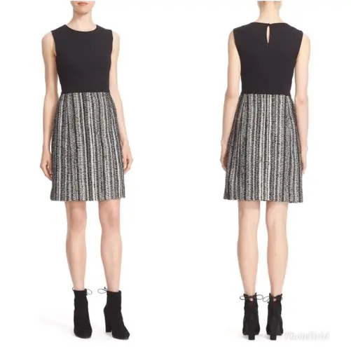 Milly Women’s Size 2 Black and Metallic Tweed A-Line Dress