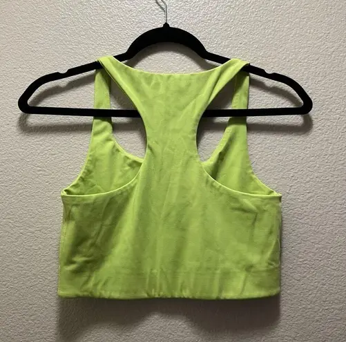 Girlfriend Collective  Neon Green Crop Top Paloma Longline Sports Bra Size Medium