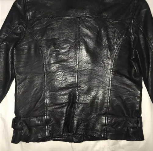 Levi's Leather Jacket Motorcycle Biker Style Sz XS