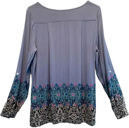 Plenty By Tracy Reese Bohemian Blue Lightweight Tunic size Medium