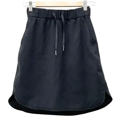 Lululemon NWT  On The Fly Skirt Black Travel Quick Dry Mini Skirt Size 4 | XS NEW