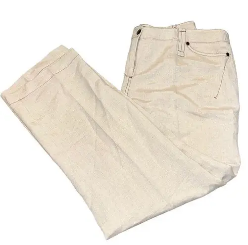 Harvé Benard Vintage Beige Tan Harve Benard Designer Pants Women’s Size 12 Linen Material!