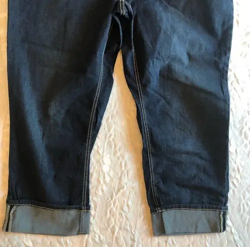 Lane Bryant Blue Straight Leg Cuffed Jeans Size 24