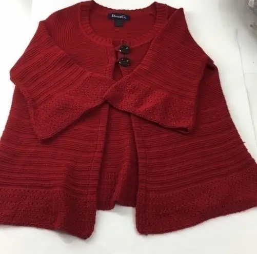 Denim & Co sweater jacket M Red Size M