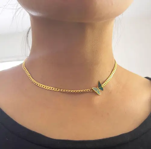 Gold Butterfly Choker*WATERPROOF Choker*Snake Necklace* Graduation Gift* Birthday Gift Multiple