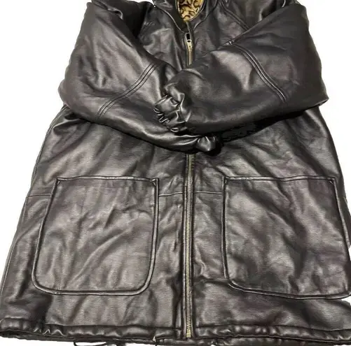 Vintage Marc Mattis Women’s Black Leather Jacket Double
