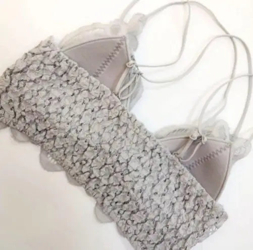 Strappy Lace Bralette grey Size S