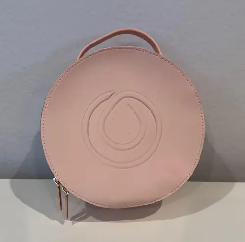 Monat Pink Circle Top Handle Cosmetic Toiletry Bag