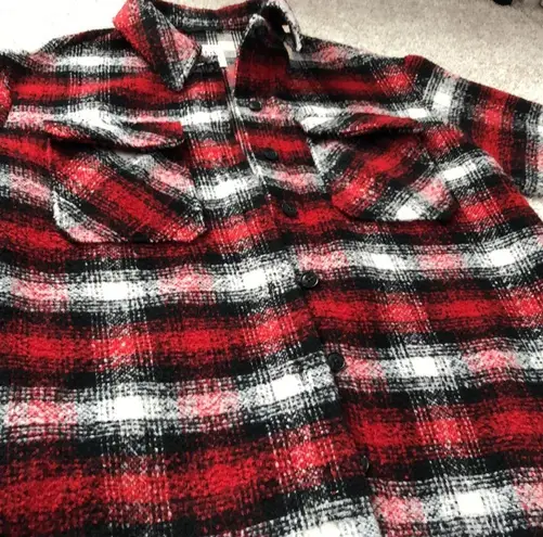 ZARA flannel plaid jacket coat, size medium