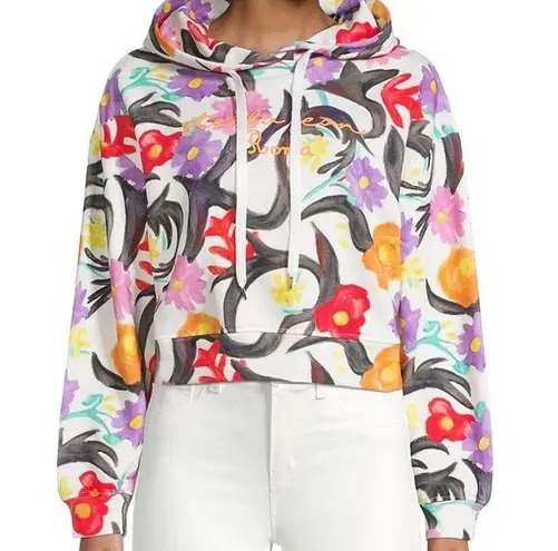 Stella Jean Hoodie Floral Logo Hoodie Made in Italy 100% cotton NWT Saks 44 8