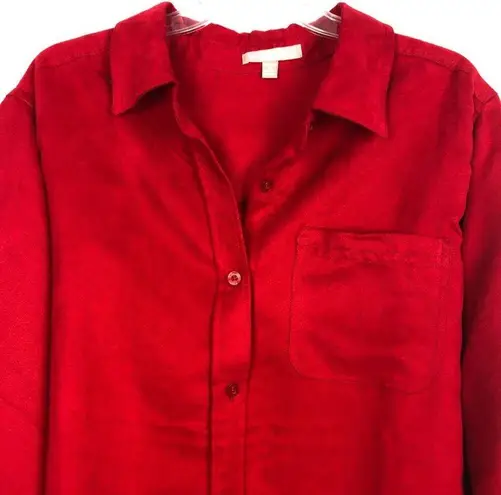 Woman Within  Button Down Red Shirt Size 1X