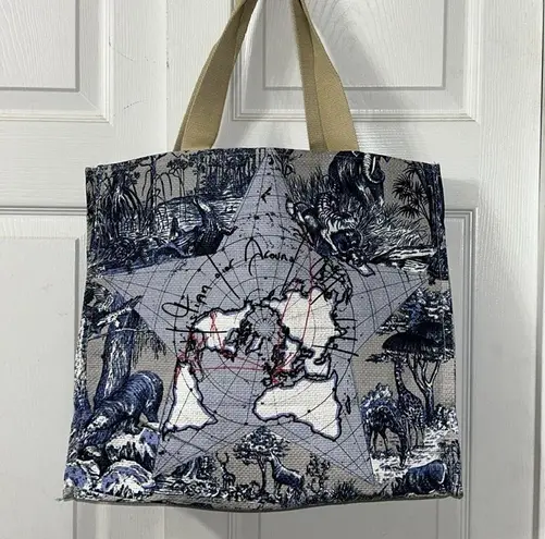 Christian Dior  Blue & White Straw Tote(NWOT)