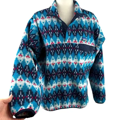 Patagonia  Synchilla Fleece Snap-T Pullover Forest Carpet Deep Sea Blue Small