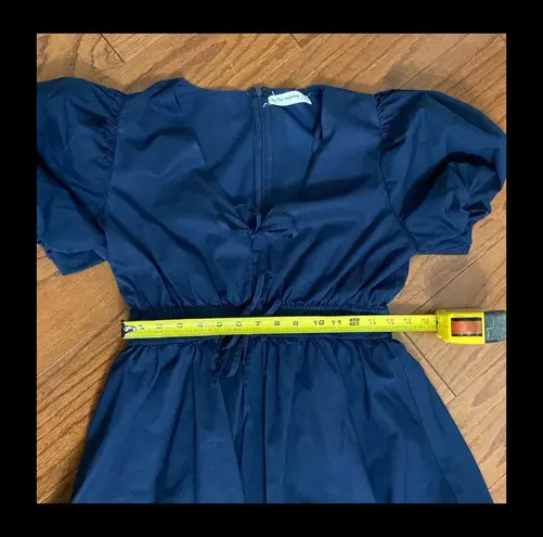 Cheeky Bliss In The Beginning Navy puff dress - Size Medium