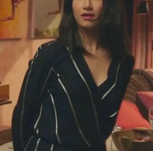 Maje Panti Striped Jacquard Jumpsuit