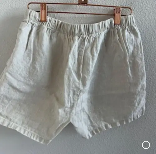 Unbranded Cream Neutral Linen Shorts Small