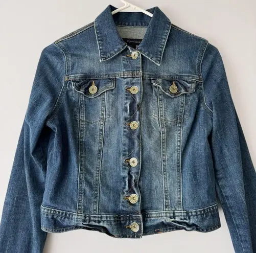 Calvin Klein  Jeans Women's Blue Stretch Classic Trucker Denim Jacket Size S
