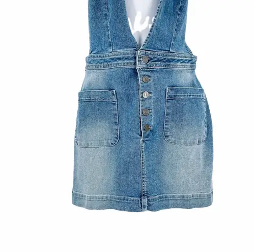 Free People Old School Love Jumper Denim Overalls Jean Dress