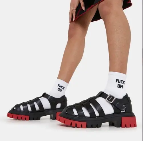 Koi Y2K Avalon gladiator sandals vegan goth Streetwear chunky fisherman Size 7