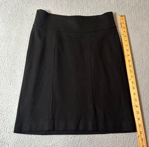 CAbi  Skirt Womens 4 Black Straight Pencil Knee Length Stretch Skirt