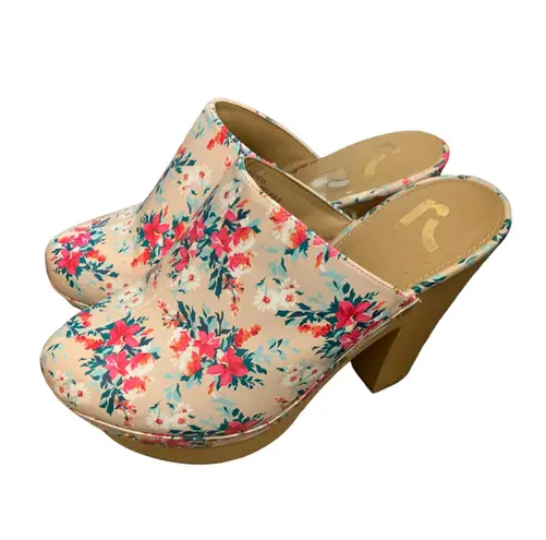 Report • Floral Girly Femme Tall Platform Heel Clogs