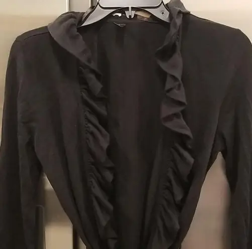 VERO MODA ππ Black Ruffle Open Shawl Cardigan