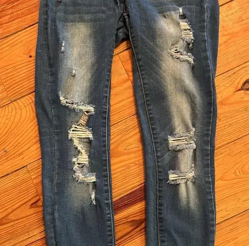 Wax Jean Wax Jeans “Butt, I Love You” Distressed Skinny Jeans