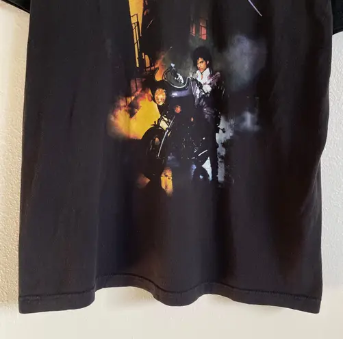 PRINCE Black Purple Rain Prince And The Revolution Short Sleeve Graphic Band Tee Size L