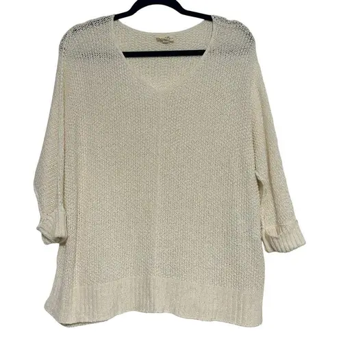 ee:some  Eesome Crew Neck Eyelet Knit Oversized Slouchy Sweater Size S/M