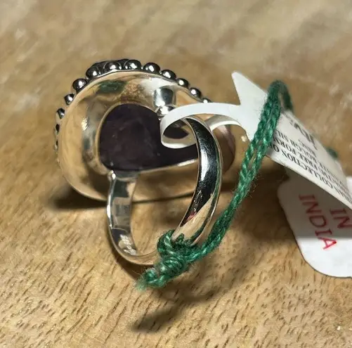 Sterling Silver NWT JTV Free Form Blue Purple Rough Tanzanite  Ring