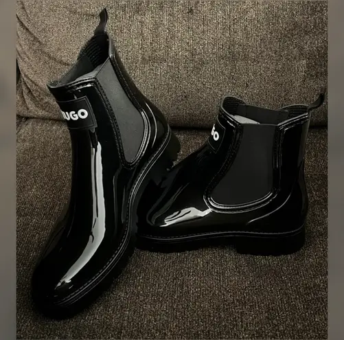 Hugo Boss HUGO Women’s Tabita Rain Boots Black Color - Size 9